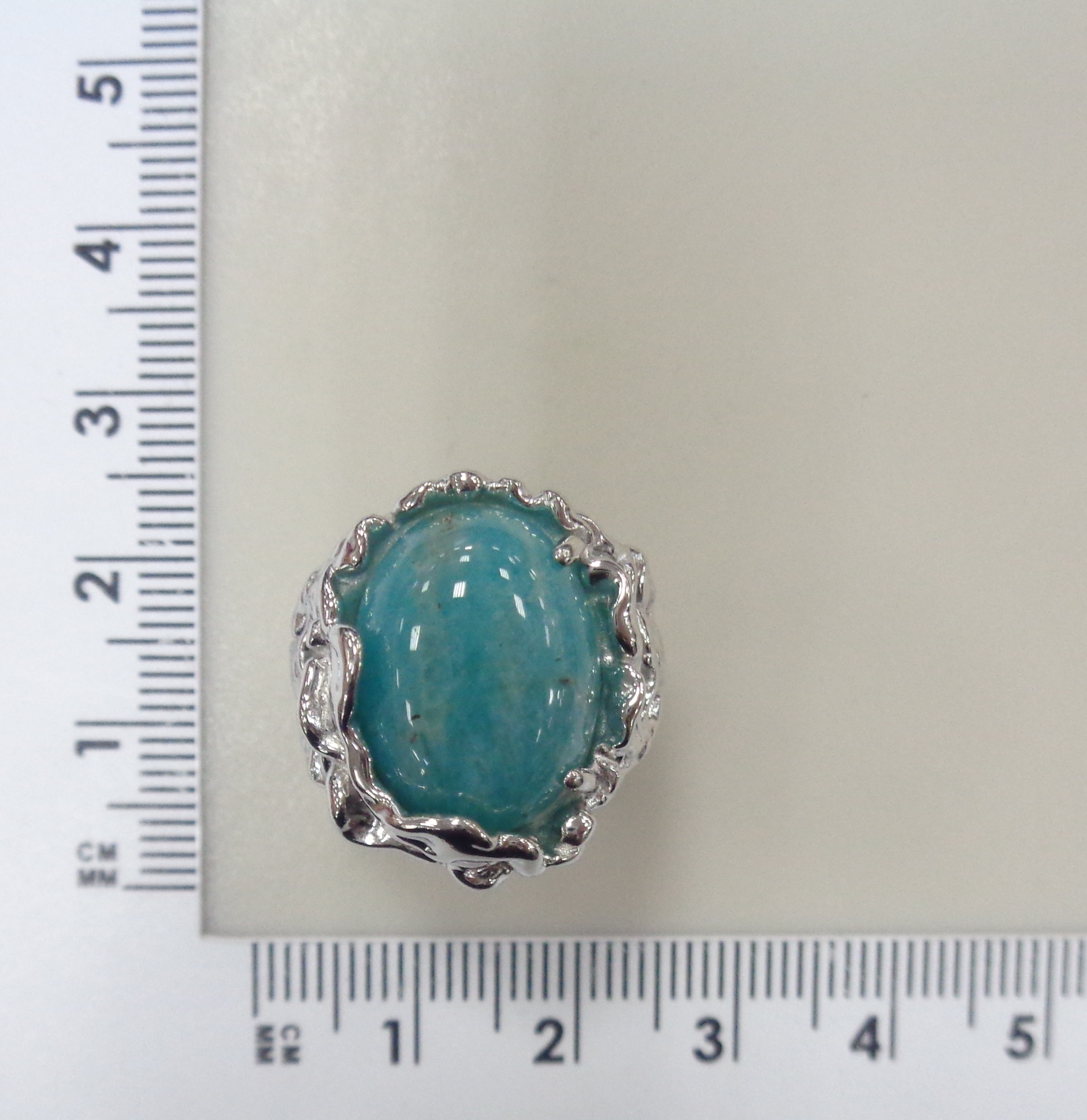 Серебряное кольцо с амазонитом